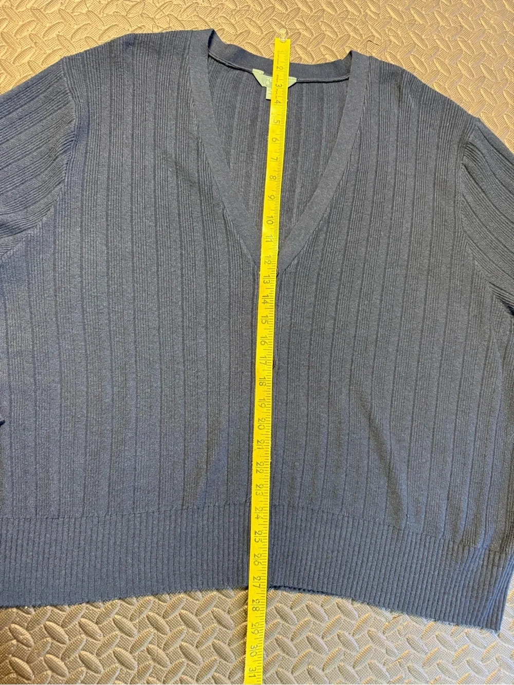 NWT Terra & Sky Plus Size 4X Ribbed Cardigan & Tank Twin Sweater Set Navy Blue